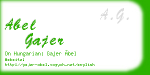 abel gajer business card