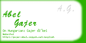 abel gajer business card